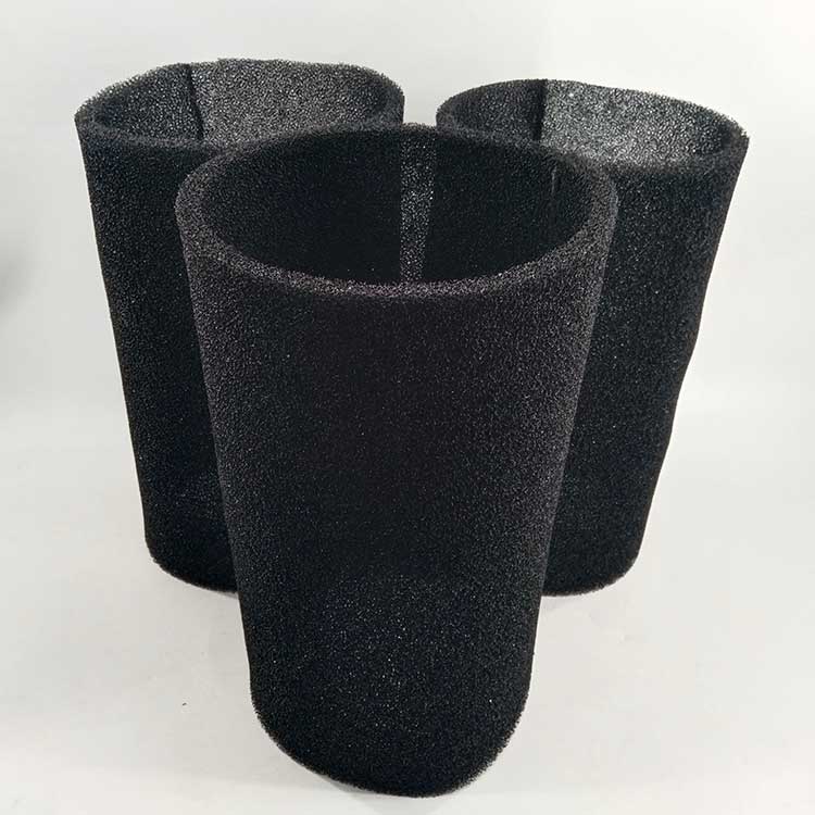 華豫生產供應羅茨風機濾芯 黑色阻燃過濾棉